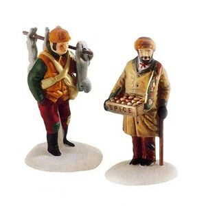 DEPT 56 HERITAGE VILLAGE COLLECTION VILLAGE STREET PEDDLERS SET OF 2  - RETIRED